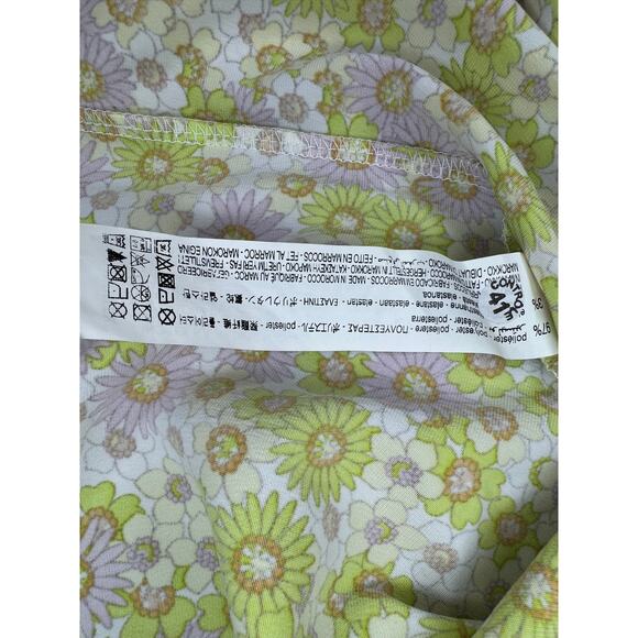 NWT Zara slip dress floral retro 60s 70s hippie spaghetti strap size SMALL *flaw - Picture 10 of 14